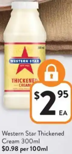 Foodworks Western Star Thickened Cream offer