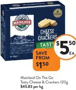 Foodworks Mainland On The Go Tasty Cheese & Crackers offer