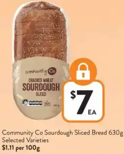 Foodworks Community Co Sourdough Sliced Bread offer