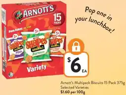 Foodworks Arnott's Multipack Biscuits offer