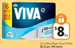 Foodworks Viva white paper towel offer