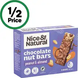 Woolworths Nice & Natural Nut Bars Pk 6 offer