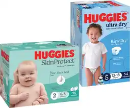 Coles Huggies Ultra Dry Jumbo Nappies 60 Pack-108 Pack offer
