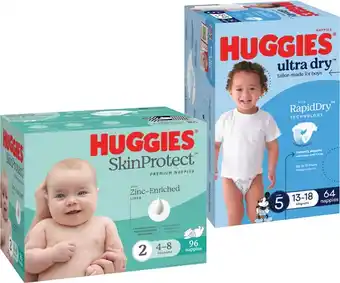 Coles Huggies Ultra Dry Jumbo Nappies 60 Pack-108 Pack offer