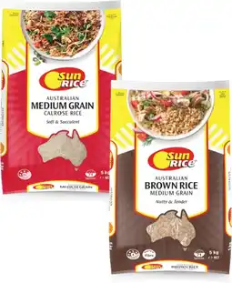 Coles Sunrice Medium Grain Rice 5kg offer