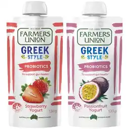 Woolworths Farmers Union Greek Yogurt Pouch offer