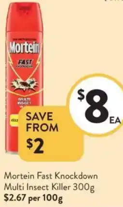 Foodworks Mortein Fast Knockdown Multi Insect Killer offer