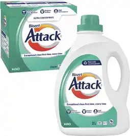 Coles Biozet Attack Regular Laundry Liquid 2 Litre or Powder 2kg offer
