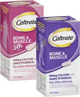 Coles Caltrate bone & muscle health tablets offer