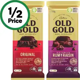 Woolworths Cadbury Old Gold Blocks 175-180g offer