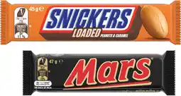 Coles Mars or Snickers Chocolate Bar 44g-47g offer