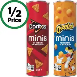 Woolworths Doritos, Twisties, Grain Waves or Cheetos Minis Canisters 90-150g offer