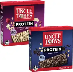 Coles Uncle tobys protein muesli bars offer