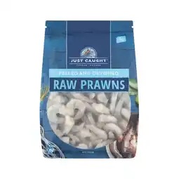 Woolworths Just Caught Peeled & Deveined Raw Prawns 1 kg – From the Seafood Freezer offer