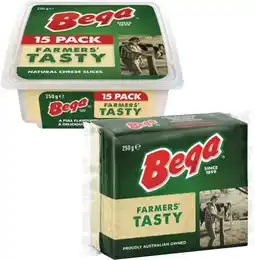 Coles Bega cheese block, slices or shredded offer