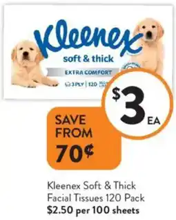 Foodworks Kleenex Soft & Thick Facial Tissues offer