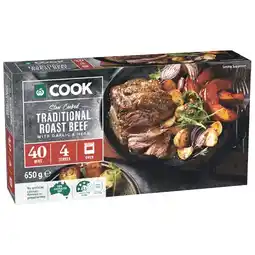 Woolworths Woolworths COOK Slow Cooked Traditional Beef Roast 650g offer