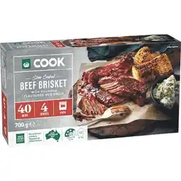 Woolworths Woolworths COOK Beef Brisket with BBQ Sauce 700g offer