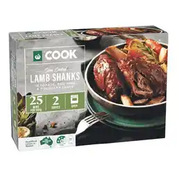 Woolworths Woolworths COOK Lamb Shanks in Tomato & Red Wine Sauce offer