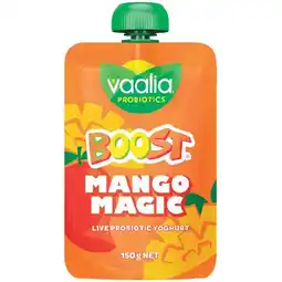 Woolworths Vaalia Boost Probiotic Yoghurt Pouch 150g – From the Fridge offer