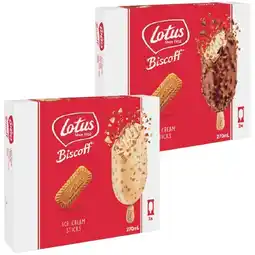 Woolworths Lotus Biscoff Ice Cream Sticks 270ml Pk 3 offer