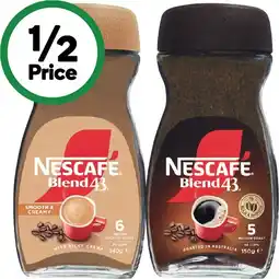 Woolworths Nescafé Blend 43 Coffee 140-150g offer