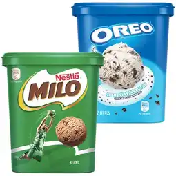 Woolworths Oreo or Milo Family Tubs 1.2 Litre offer