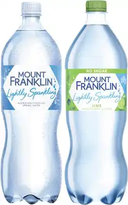 Coles Mt Franklin Lightly Sparkling Water 1.25 Litre offer