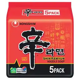 Woolworths Nongshim Noodles 460-600g Pk 4-5 or Premium Noodles 388-700g Pk 4-5 offer