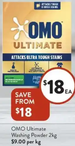Foodworks OMO Ultimate Washing Powder offer