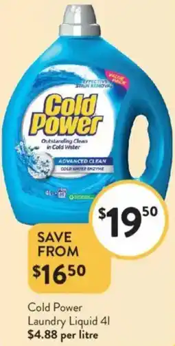 Foodworks Cold Power Laundry Liquid offer