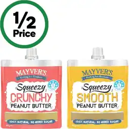 Woolworths Mayver’s Squeezy Peanut Butter 300g offer