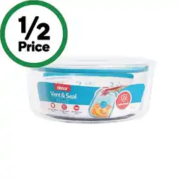 Woolworths Décor Vent & Seal Glass Round Container 750ml offer