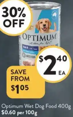 Foodworks Optimum Wet Dog Food offer