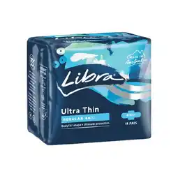 Woolworths Libra Ultra Thin Pads Reg Wings Pk 14 offer