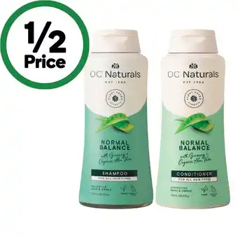 Woolworths OC Naturals Shampoo or Conditioner 725ml offer
