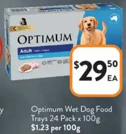 Foodworks Optimum Wet Dog Food Trays offer