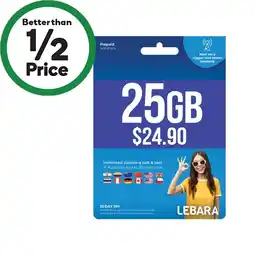Woolworths Lebara $24.90 Starter Pack offer