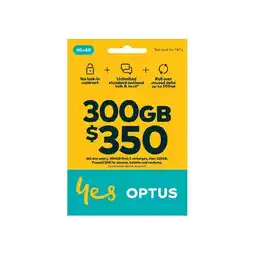 Woolworths Optus $350 SIM Starter Kit† offer