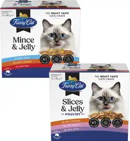 Coles Fussy Cat Cat Food Pouch offer