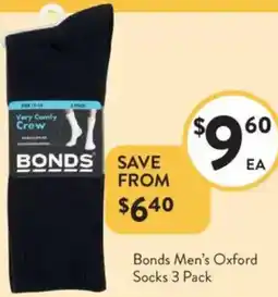 Foodworks Bonds Men's Oxford Socks offer