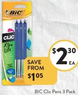 Foodworks BIC Clic Pens offer