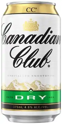 Coles Canadian Club & Dry Cans offer