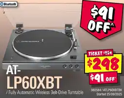 JB Hi-Fi AT-Fully Automatic Wireless Belt-Drive Turntable offer