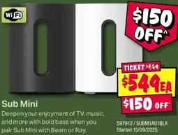 JB Hi-Fi Sub Mini offer