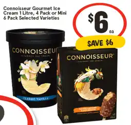IGA Connoisseur Gourmet Ice Cream Selected Varieties offer