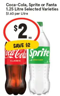 IGA Coca-Cola, Sprite or Fanta Selected Varieties offer