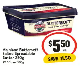 IGA Mainland Buttersoft Salted Spreadable Butter offer