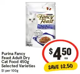 IGA Purina Fancy Feast Adult Dry Cat Food Selected Varieties offer