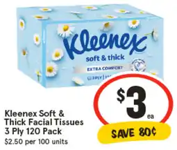 IGA Kleenex Soft & Thick Facial Tissues 3 Ply offer